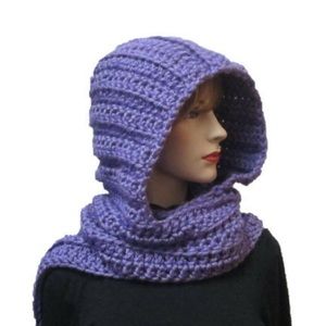 Crotchet scarf hood